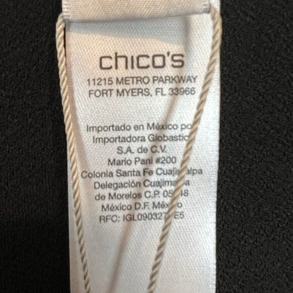 Chicos Small Black Dress Convertible Wear 3 Way Styling Solid Cape NWT $119 - Picture 8 of 13